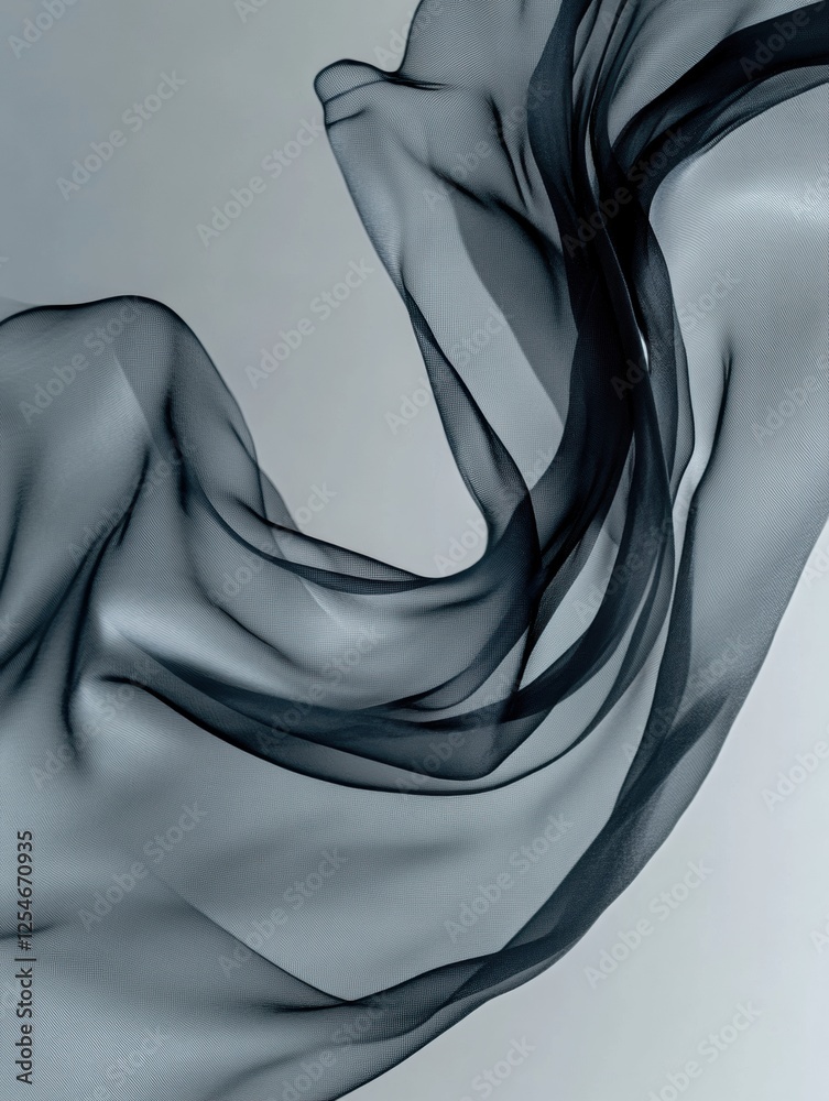 Leinwandbilder elegant flowing silk fabrics in soft lighting against a neutral backdrop with blank space for text. 