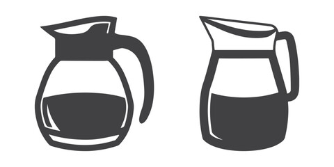 Professional Jug Icons Silhouette Vector Illustration
