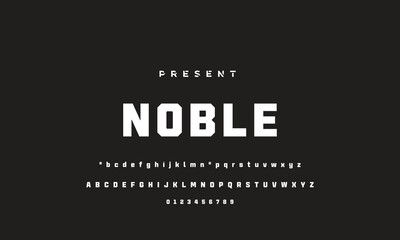 Abstract minimal future alphabet fonts. simple typography sport future creative font . vector illustrator