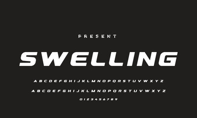 Abstract minimal future alphabet fonts. simple typography sport future creative font . vector illustrator