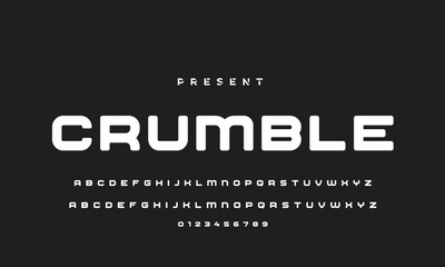 Abstract minimal future alphabet fonts. simple typography sport future creative font . vector illustrator