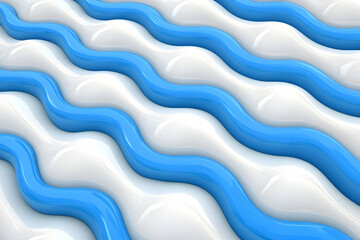 Abstract 3D Blue White Wave Background Illustration