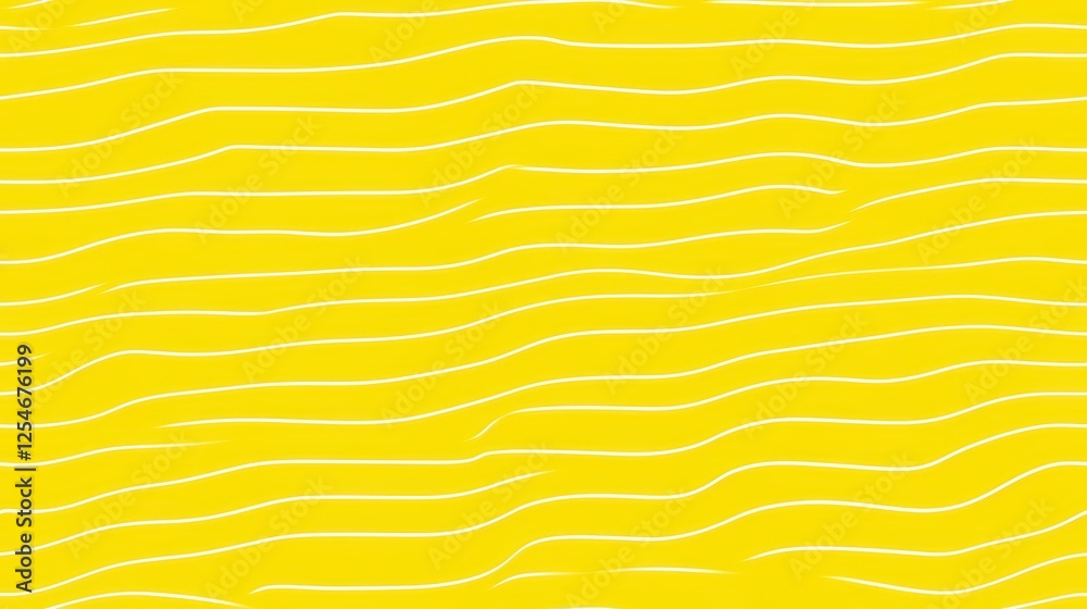 Poster abstract distorted background with wavy lines in bright yellow color for creative and modern design 
