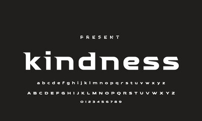 Abstract minimal future alphabet fonts. simple typography sport future creative font . vector illustrator