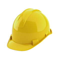 Fototapeta premium yellow helmet isolated on white