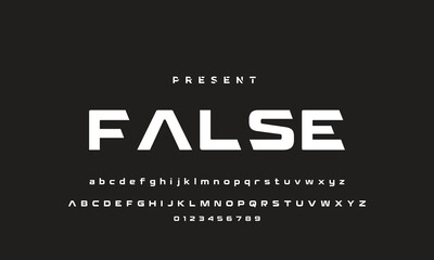 Abstract minimal future alphabet fonts. simple typography sport future creative font . vector illustrator