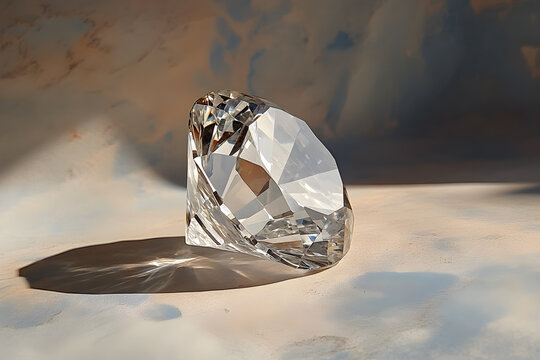 Fototapeta realistic image of brilliant cut diamond