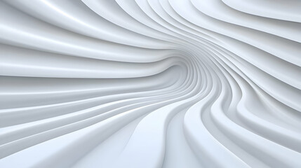 Obraz premium Abstract 3D White Wave Background Illustration