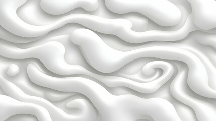 Fototapeta premium Abstract 3D White Liquid Wave Background