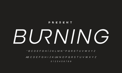 Abstract minimal future alphabet fonts. simple typography sport future creative font . vector illustrator