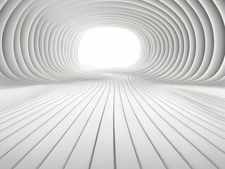 Naklejka premium Abstract 3D White Tunnel Background