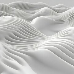 Obraz premium White Abstract 3D Wave Background Illustration