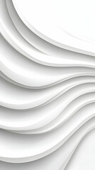 Abstract 3D White Wave Background Illustration