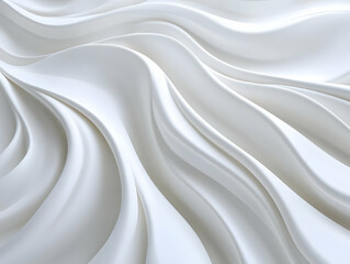 Fototapeta premium White Abstract 3D Wave Background Illustration