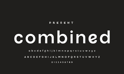 Abstract minimal future alphabet fonts. simple typography sport future creative font . vector illustrator