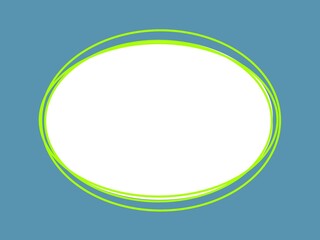 楕円形の美しいシンプルなフレームのイラスト　背景