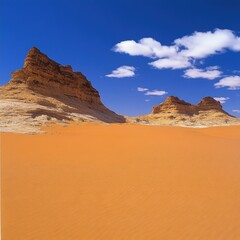 Naklejka premium Desert Rock Formations, Sahara