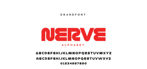 Abstract minimal future alphabet fonts. simple typography sport future creative font . vector illustrator