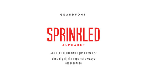 Digital modern alphabet font. Creative abstract urban, futuristic, fashion, sport, minimal technology typography. Simple vector illustration with number