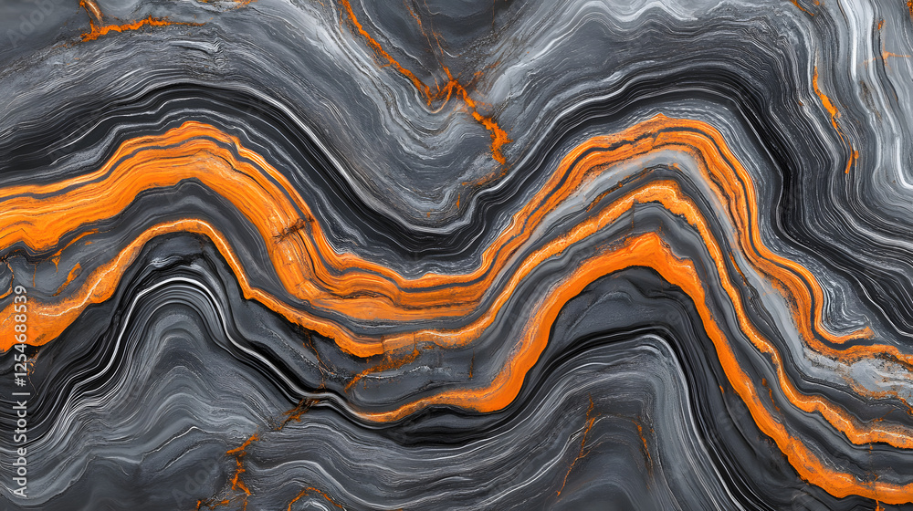 Canvas Prints black and orange marble background with vibrant swirling patterns and textures