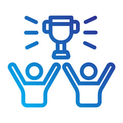 Achievement Line Gradient Icon