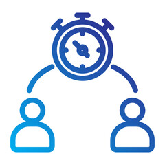 Schedule Line Gradient Icon