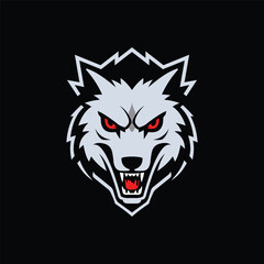 Angry Wolf Head Logo Abstract Icon Design Vector Template