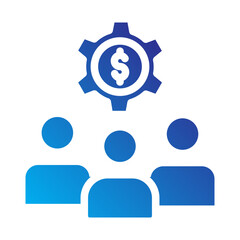 Collaboration Solid gradient icon