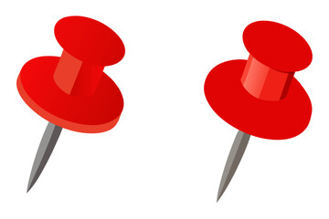 push pin isolated on white