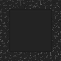 weather frame. doodle weather square frame. hand drawn weather frame background. weather background