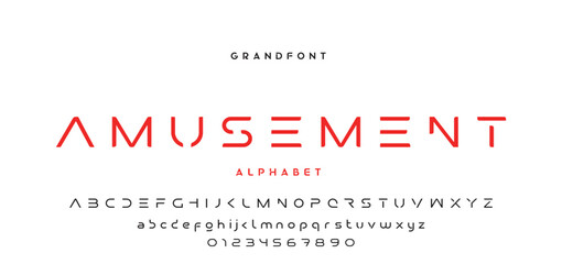 Abstract modern urban alphabet fonts. Typography sport, technology, fashion, digital, future creative logo font. vector illustration