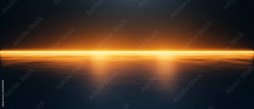 Poster glowing horizon with minimal dark tones and clean lines