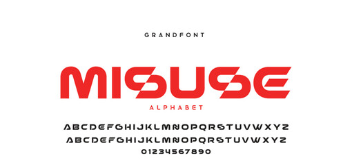 Abstract modern urban alphabet fonts. Typography sport, technology, fashion, digital, future creative logo font. vector illustration