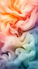 Obraz premium Oxygen overcast billow Abstract flowing colors in soft waves.