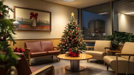A Cozy Christmas Evening in the Office Lounge