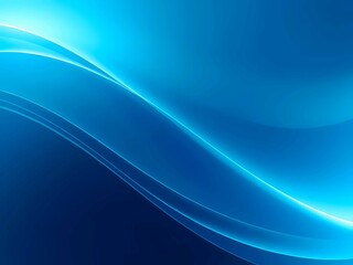 Naklejka premium Modern wavy blue gradient background with light reflections, perfect for corporate, business, technology, and branding designs.