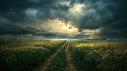 Obraz premium Lightning illuminates the abstract, stormy night. Thunder follows, a testament to the storm's power.