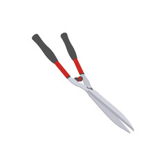 Hedge Shears, Farming Flat Vector Illustration