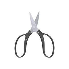Horticultural Scissor, Farming Flat Vector Illustration