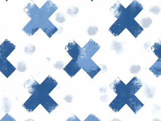 Obraz premium Abstract Blue Cross Pattern Background Illustration
