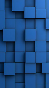 Abstract 3D Blue Cube Background Image