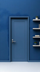 Blue Door 3D Render Interior Design Illustration