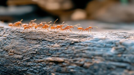 Ants Marching in Line