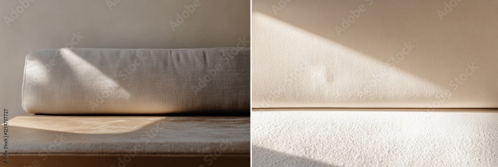 Poster comparison of dusty and clean furniture surfaces showing the impact of regular cleaning routines in 