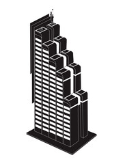 Fototapeta premium vector of tall and luxurious modern buildings