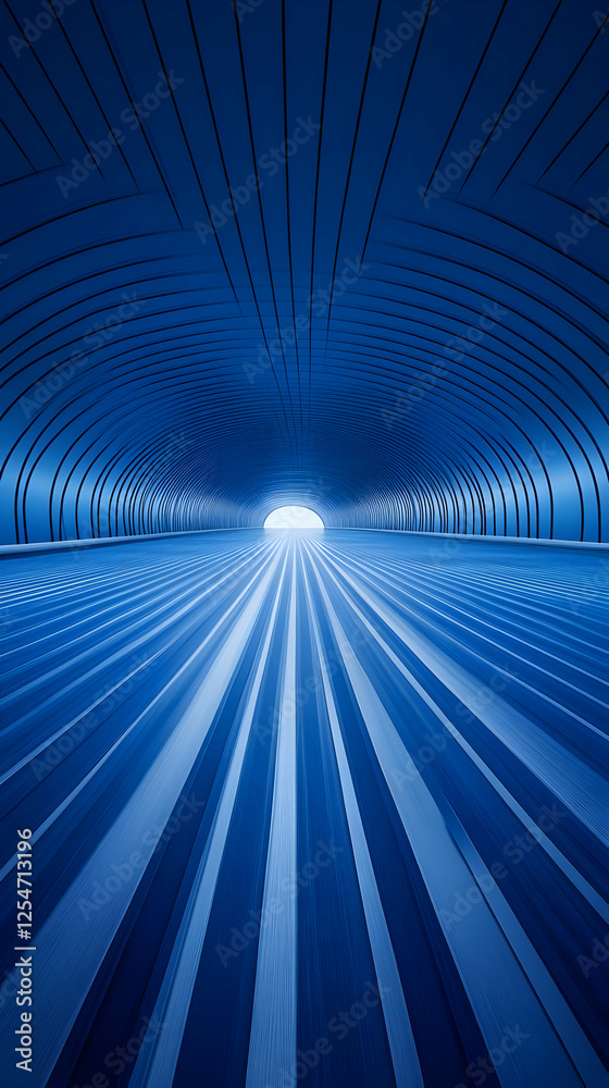 Canvas Prints Abstract 3D Blue Tunnel Background Illustration