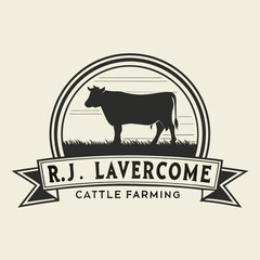 cow farm logo