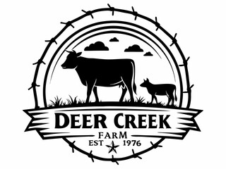 cow farm logo