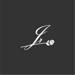 Initial JR art illustration flower design creative