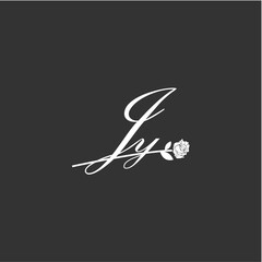 Initial JY art illustration flower design creative